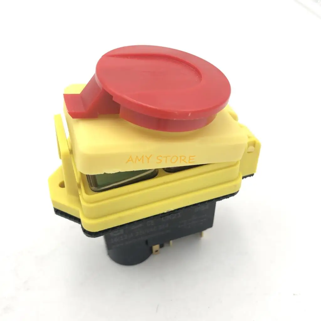 CK21D CK21 2-Button IP54 Waterproof Botton 5-Pin Momentary Electromagnetic Switch 250VAC 16(12)A 5E4 Cutting Machine