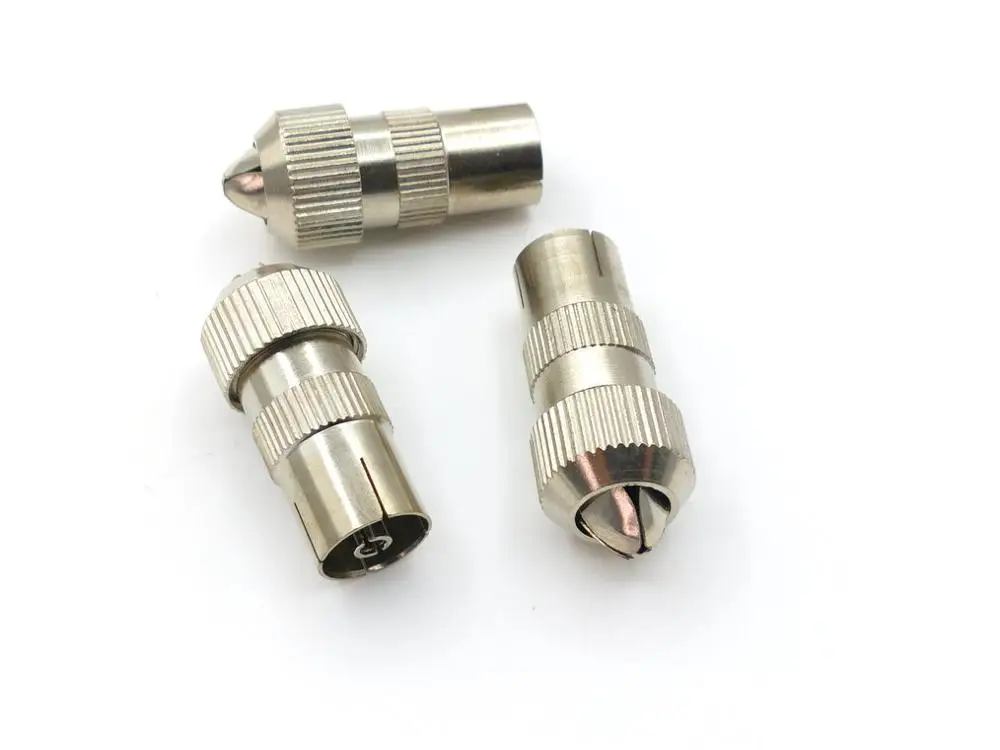 5pcs COAX COAXIAL TV AERIAL CONNECTOR PLUGS FEMALE METAL ADAPTER