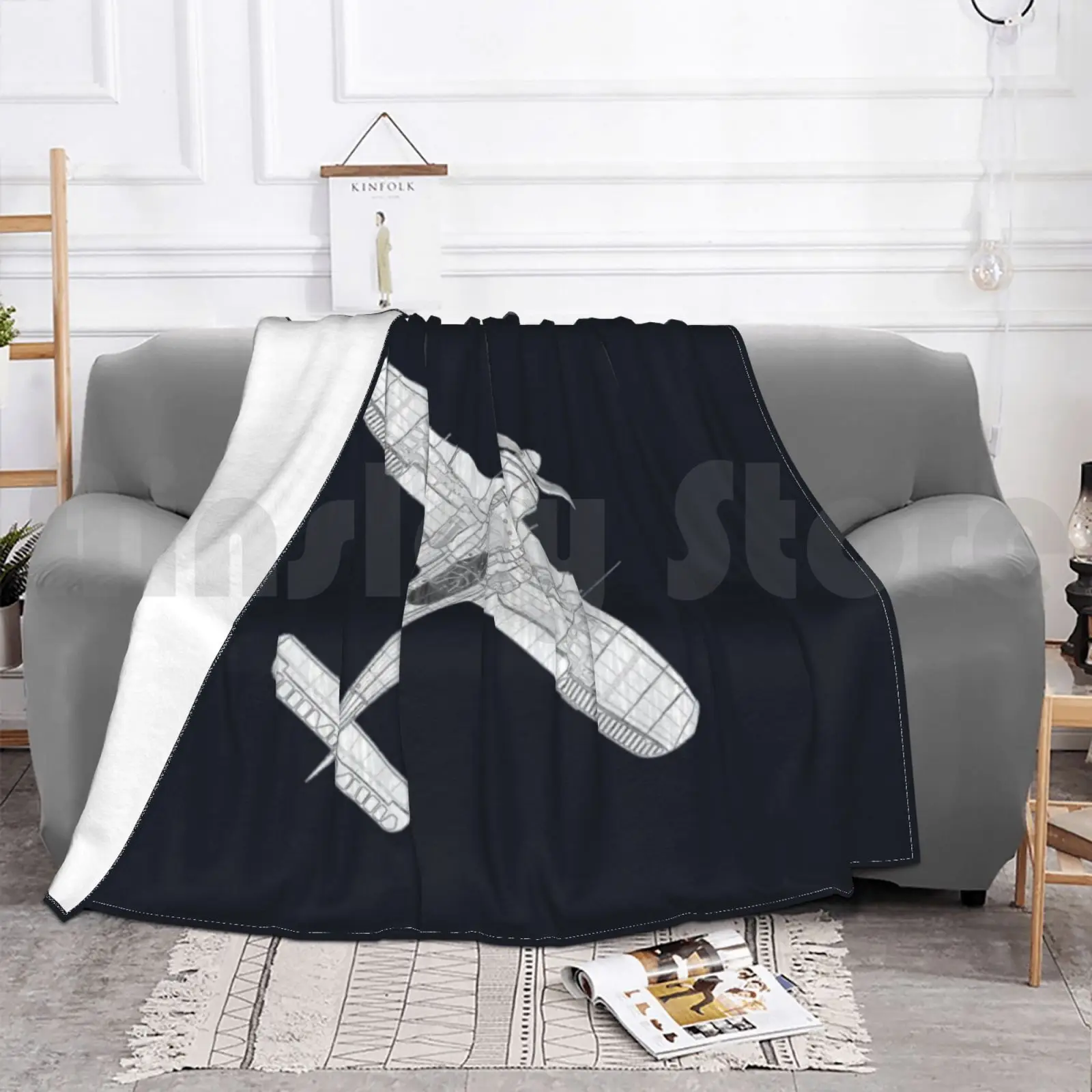 Focke Wulf Fw 190 Blanket Super Soft Warm Light Thin Fw 190 Focke Wolf German World War Ww2 Air Force Propeller image 4