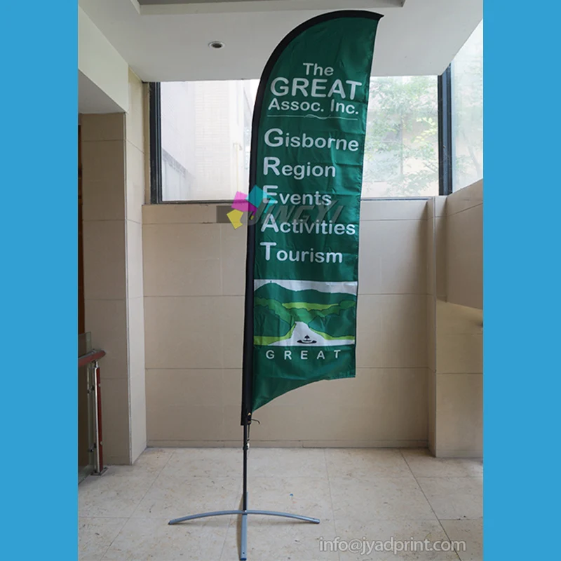 2.5m tall Custom printing Feather Flags ,5pcs/lot, Cross base, Beach Flag, Outdoor customized Logo banner with Free shipping