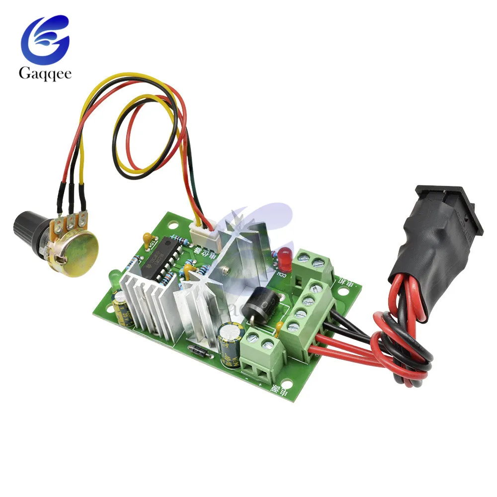 DC 6-30V 6A Motor Speed Controller Reversible PWM Control Forward/Reverse Switch Board 6V-30V Max 10A Module 12V 24V