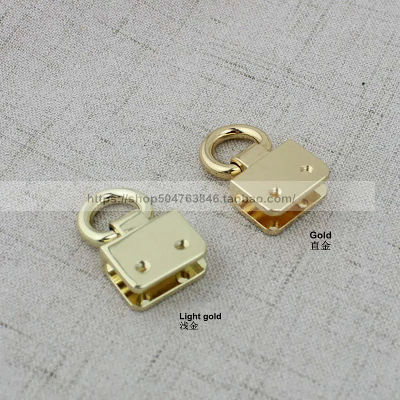 10pcs 60pcs 33*20mm High quality metal fitting hardware handbag tassel cap clasp Small square buckle screw connector bag hanger