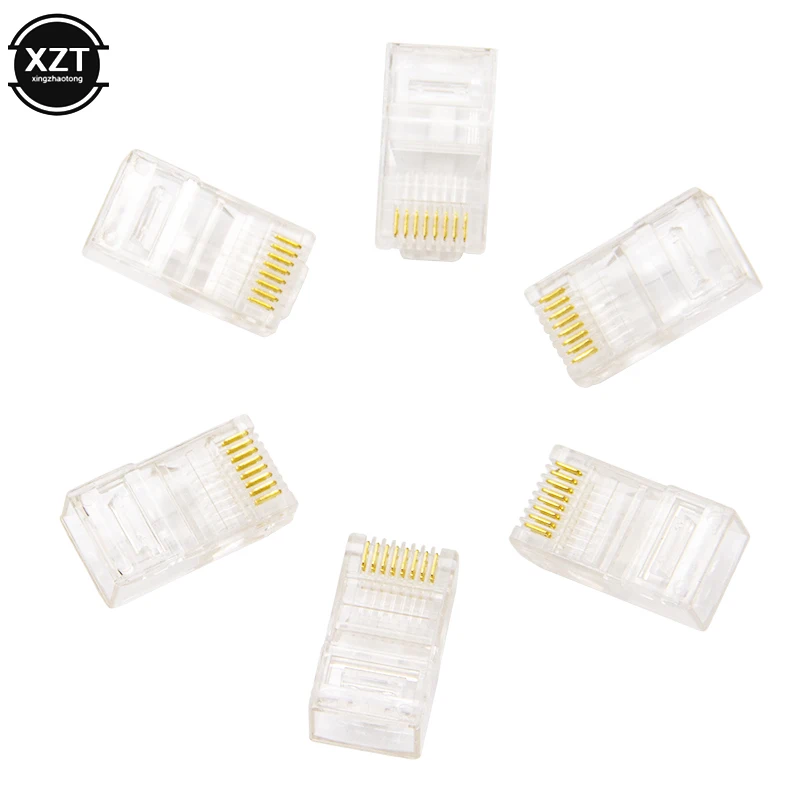 50/100 Pieces 8P8C RJ45 Modular Plug for Network CAT5 LAN Professional and High Quality