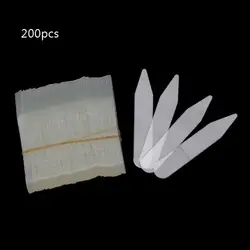 200Pcs Plastic Collar Stays Stiffeners Stay Bones Shirt Men's Clear Collar Stays