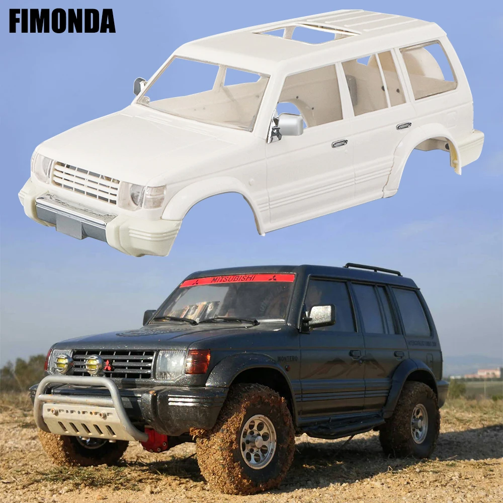 313mm 휠베이스 RC PAJERO 본체 V33/V43 1/10 크롤러 자동차 용 하드 플라스틱 쉘 키트 Axial SCX10 II 90046 90047 RGT 86100 GEN 8