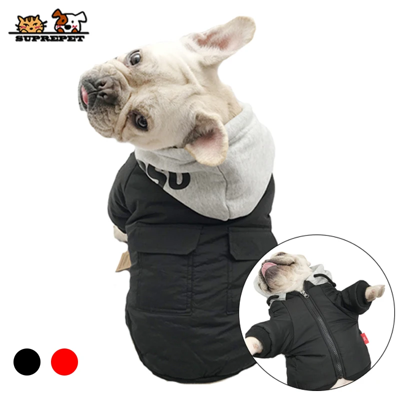 SUPREPET Pet Dog Jacket Winter Dog Clothes for French Bulldog Warm Cotton Dog Winter Coat Clothes for Large Dogs ropa para perro