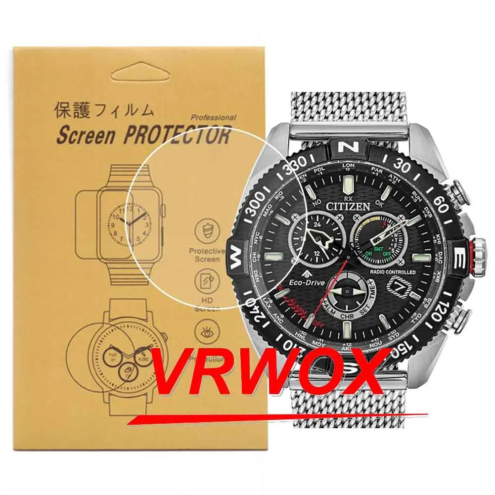 3Pcs Screen Protector For Citizen CB5840 CB5841 AT8020 JY8078 JY8101 JY8088 Promaster Navihawk TPU Nano Explosion-proof Film