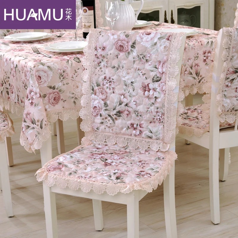 Quality cotton and linen table cloth chair covers cushion tables and chairs bundle chair cover lace cloth set tablecloths