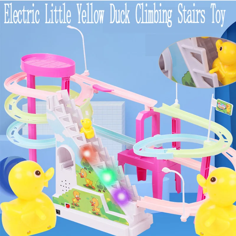 Creative Funny Educational Toys Children Electric Light Music Amusement Climb Stairs Track Toy Fun Climbing Staircase Toys