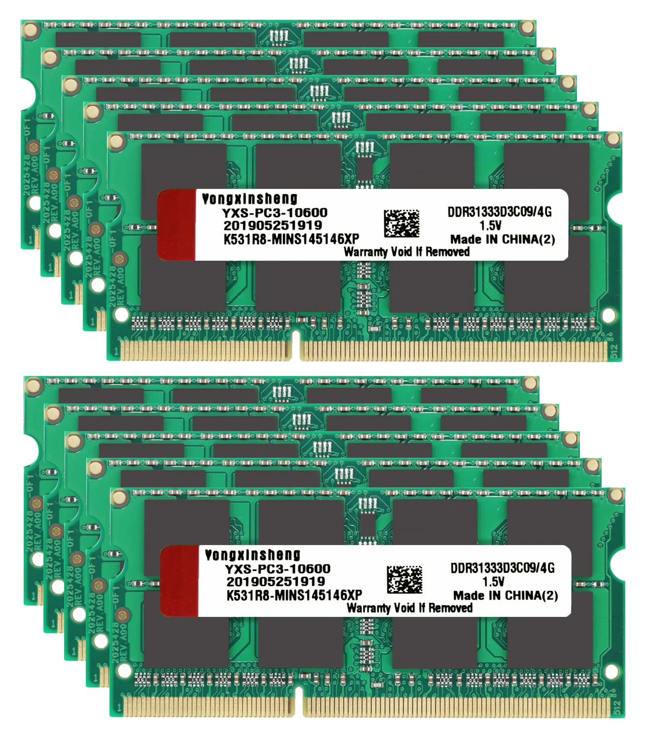 10 pieces set DDR3 DDR3L RAM 4GB 8GB 1600MHZ 1333MHZ notebook laptop PC3 12800S 10600S memory wholesale