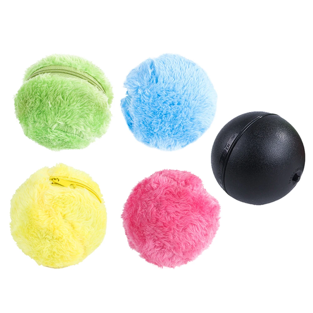 5pcs Battery Powered Pet Electric Magic Roller Toy Ball Automatic Dog Cat Interactive Funny Floor Clean Products for Dog Cat