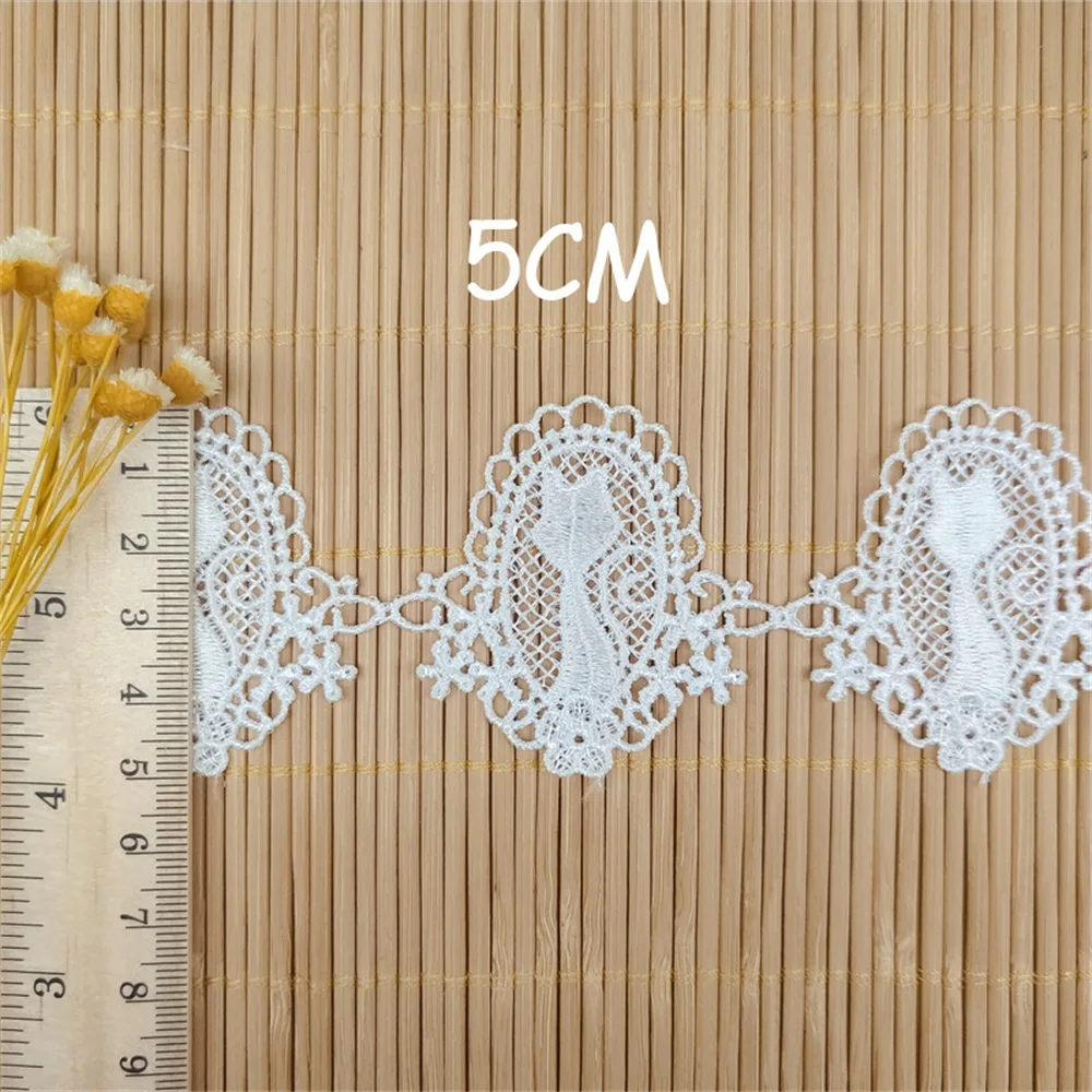 Water-Soluble Cut Cat Cartoon Partern Lace Trim DIY Doll Dress Sewing Material V2305