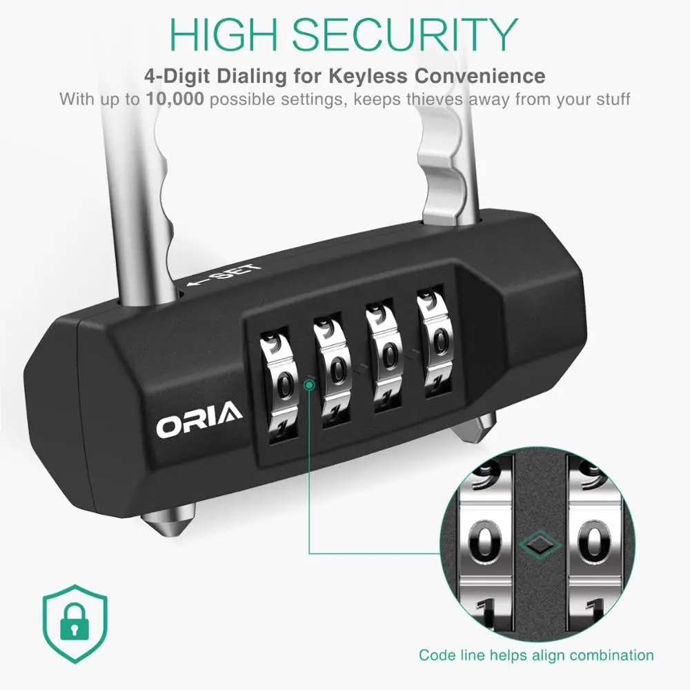 Multifunctional Combination 4 Digit Security Padlock Gym Locker Drawer Luggage Cabinet Toolbox Door Lock Door Padlock