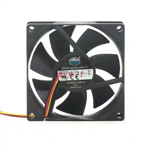 

Вентилятор охлаждения для Cooler Master 8025, 12 В, 0,18 А, 3p, шасси, бесшумный