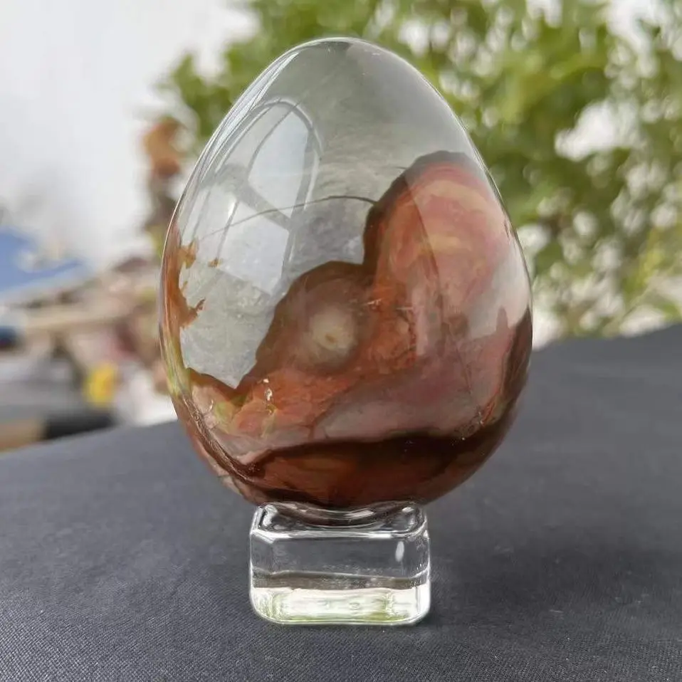 Natural Ocean Jasper Crystal Quartz Egg Sea Stone, Madagascar Healing, 1Pc, 200-240G, 300-350g