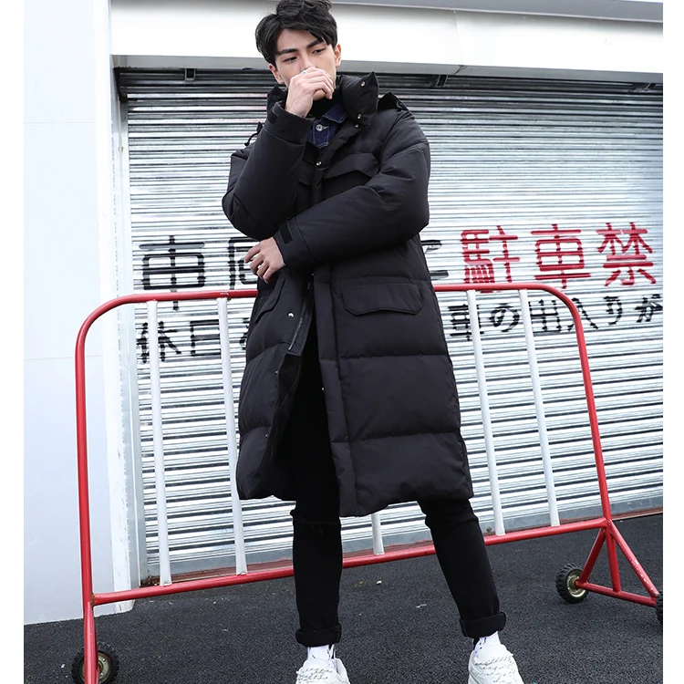 

Plus Size Winter Coat Men Brand Warm 90% Duck Down Jacket 2019 Korean Long Thick Down Coat Parkas Hiver Overcoat 981071