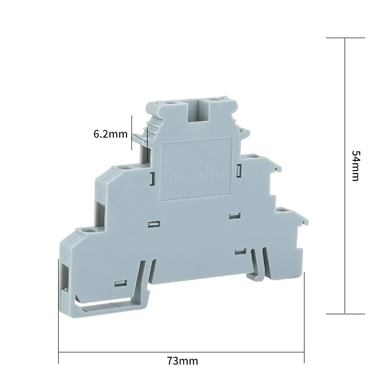 10pcs  Type DIKD1.5 Din Rail Wiring Conductor Connector 3-layer Thin Modular Screw Terminal Block DIKD-1.5