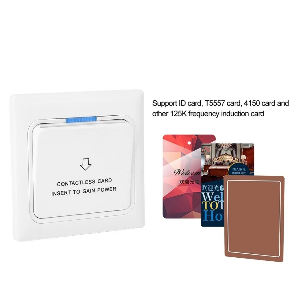 170V-250V Power Key Card Sensor Switch Electricity Recognition Switch Panel Energy Saving Card Sensing Power Switch for Hotel