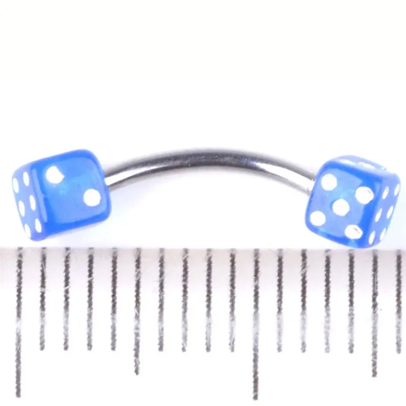 5Pcs Dice Shape Button Rings Women Navel Ring Surgical Steel Pins Punk Lip Eyebrow Bar Ring Piercing Body Jewelry пирсинг