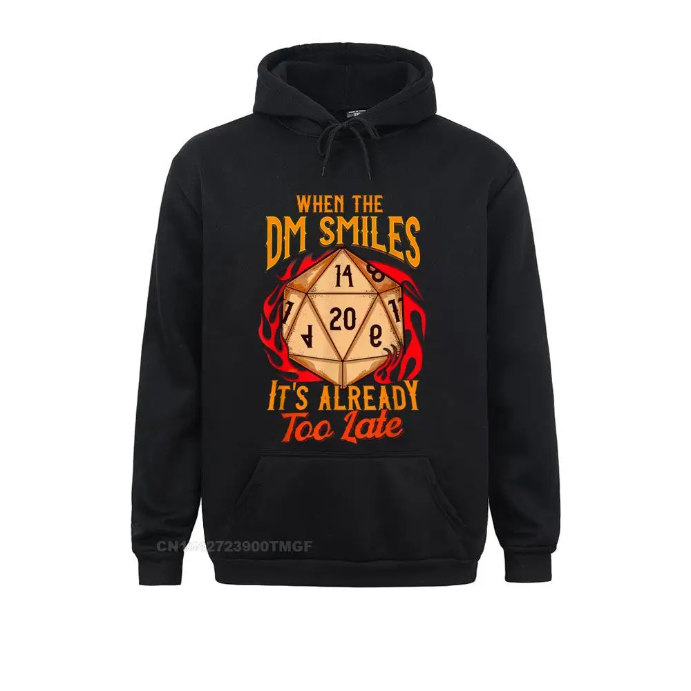 When The DM Smiles It's Already Too Late Funny Gaming Hoodie Long Sleeve Hoodies VALENTINE DAY Women's Design Hoods Special