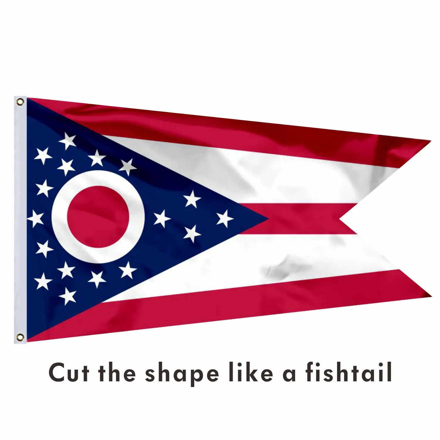 

US State Ohio Flag 3x5ft America 21x14cm United States Double Stitched High Quality Banner 90x150cm USA For Home Decoration