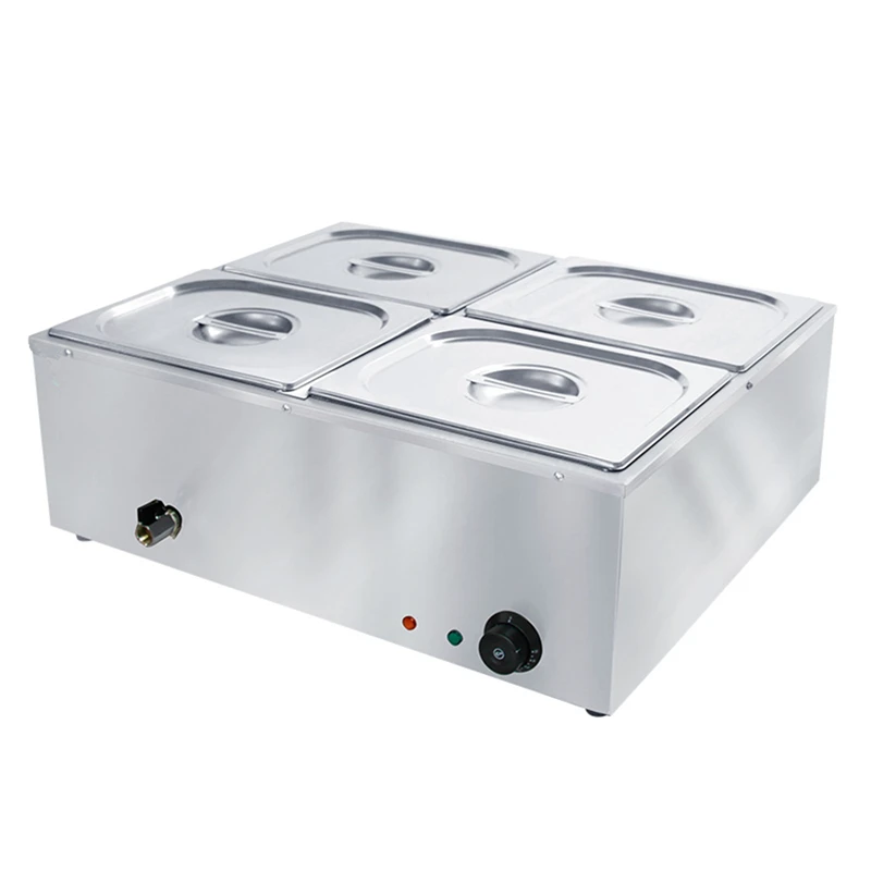 Commercial Electric Bain Marie Food Warmer Soup Pot Stainless Steel Restaurant Hotel Heating Food Soup Dishes Bain marie