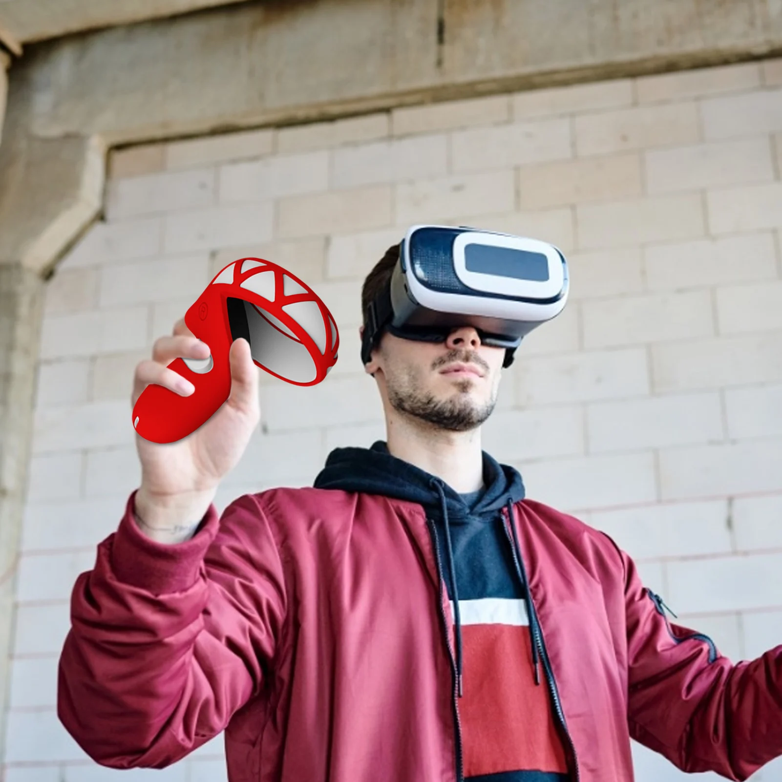 2021 VR اكسسوارات الغطاء الواقي ل كوة كويست 2 VR اللمس تحكم غطاء سيليكون الجلد مقبض قبضة ل كوة كويست 2