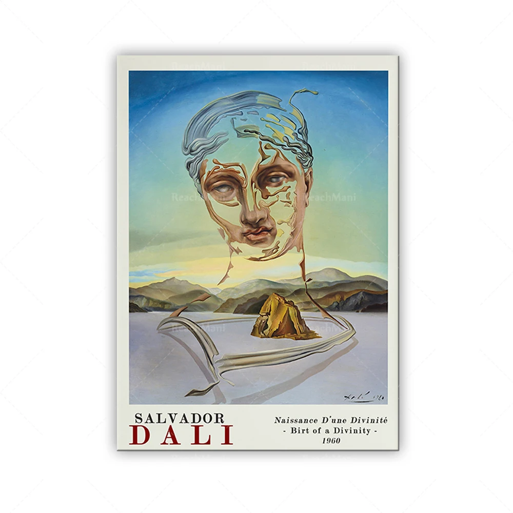 Salvador Dali Kunstausstellung Poster, Birt of Divinity, Salvador Dali Druck, Dali Kunstausstellung, Vintage Poster