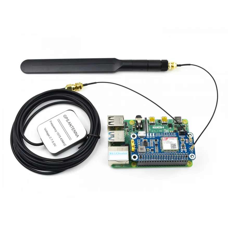 Waveshare NB-IoT / Cat-M(eMTC) / GNSS HAT for Raspberry Pi, Globally Applicable, supports global bands of NB-IoT and Cat-M