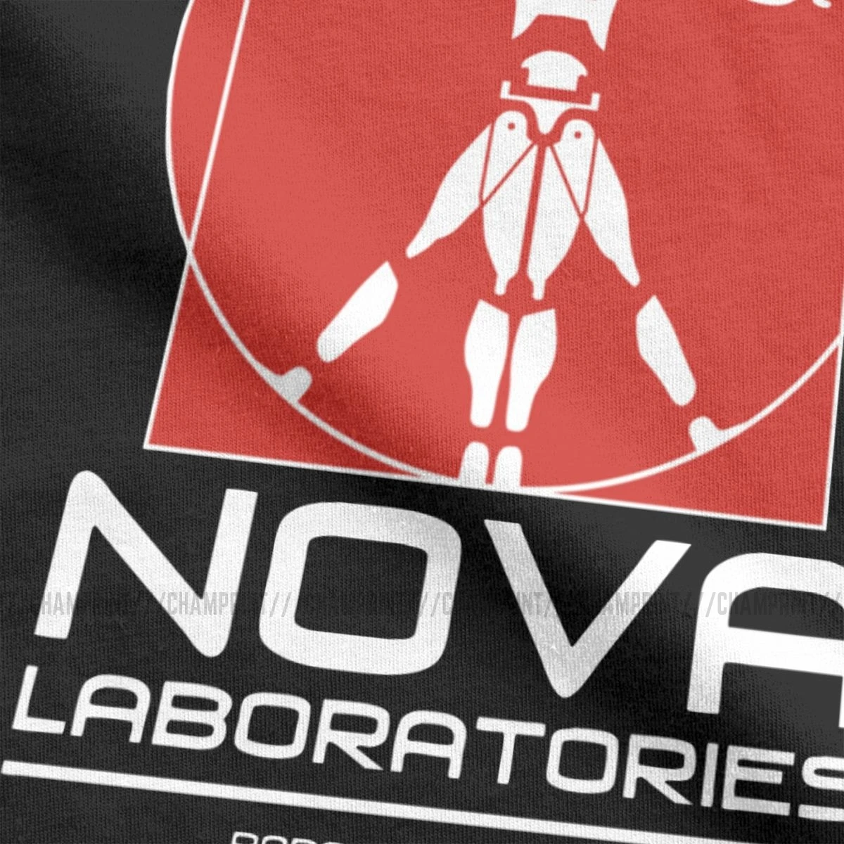 Awesome Nova Laboratories Short Circuit T-Shirts Men 100% Cotton T Shirt Johnny 5 80s Retro Robot Movies Tee Shirt 6XL Tops