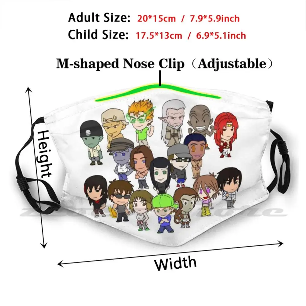 Mystic Suburbians Washable Trending Customized Pm2.5 Filter Mask Mystic Suburb Webcomic Web Comic Sheena Witless Band