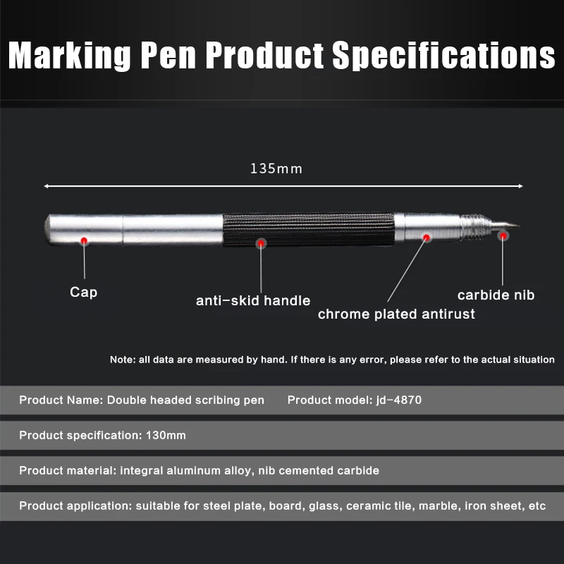 Glass Ceramic Marker Pen Double-headed Tile Glass Cutting Machine Construction Tool Accessories Machine Pen Glass Knife Scriber