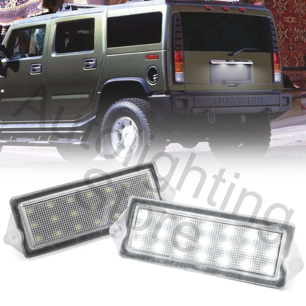 2Pc LED License Number Plate Light For Hummer H2 2003-2007 For Cadillac Deville 1994-1999 For Cadillac Seville 1998-2004