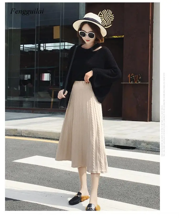 New High Waist Skirt for Autumn / Winter 2020 Elegant Beautiful for Women Gril