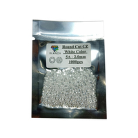 White Cubic Zirconia Stone 1000pcs/Lot 5A Quality 0.8~3.0mm Round Brillant Cut Various Color Loose CZ Synthetic Gems For Jewelry
