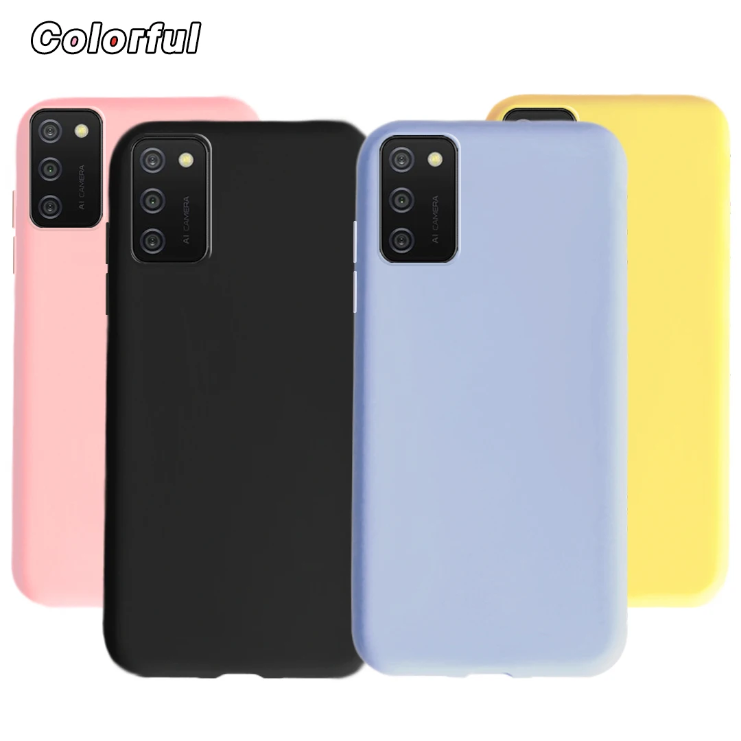 For Samsung Galaxy A03S Case Liquid Silicone Soft TPU Coque Shockproof Protective Back Cover For Samsung A03 S A 03s a03 Core