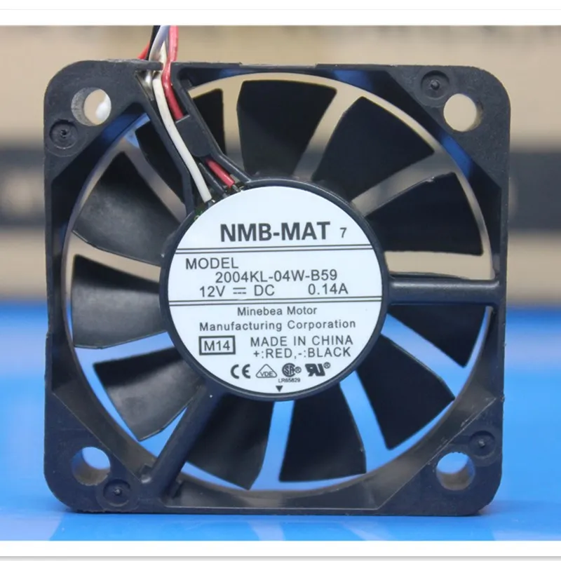 

New NMB-MAT 2004KL-04W-B59 Two Ball bearing DC 12V 0.14A 5010 50MM 50*50*10MM Cooling Fan Server fan 3D Printer Cooling Fan