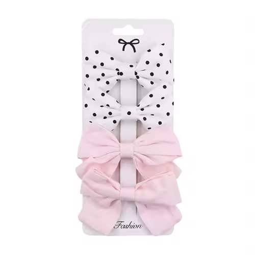4Pcs/set Leopard Dot Print Bowknot Hair Bow Clips Baby Girls Lace Cotton Linen Barrettes Safety Hairpins Headwear Accessories - Image 8