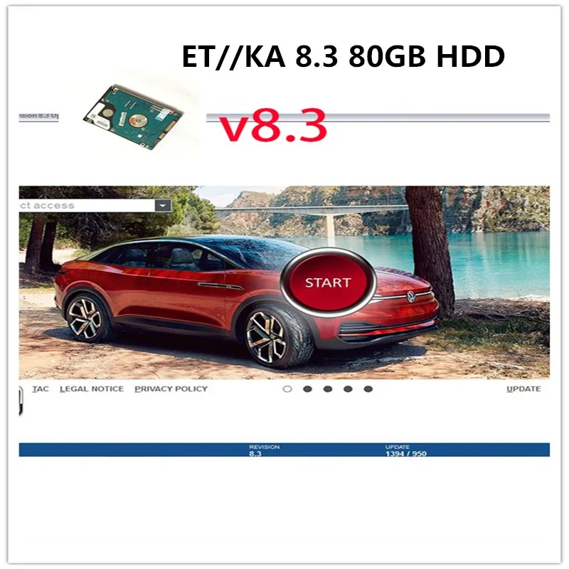 2021 E T/ K 8 .3 V Group Vehicles Electronic Parts Catalogue Support Cars For V/W+AU//DI+SE//AT+SKO//DA,with 80GB HDD