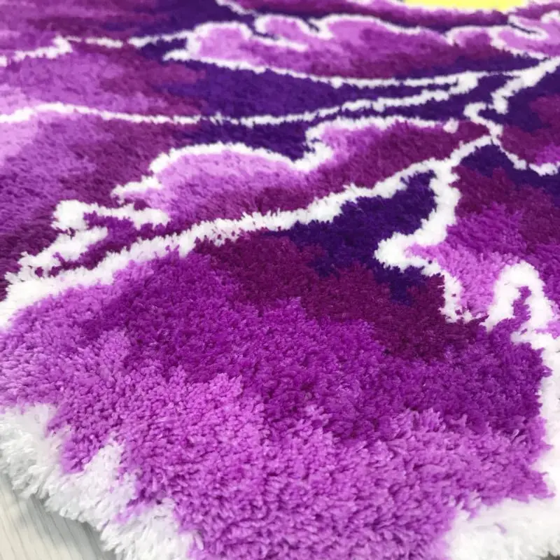 

Large 160X90cm Double Peony Flowers Carpet Thick Living Room Bedroom Area Rug Handmade Door Mats Wedding Parlor Hallway Rugs