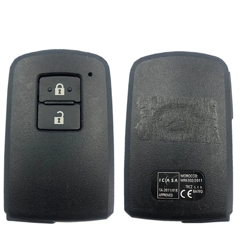 CN 007158 Послепродажный 2-кнопочный ключ для Toyota Yaris Auris Smart Remote BA7EQ P1 88 DST-AES чип 433 МГц 89904-0D130 без ключа Go