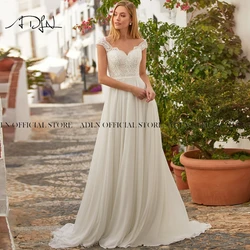 Simple Boho Wedding Dress Beach 2022 Robe de Mariee Plus Size Bridal Dress White/Ivory Chiffon Wedding Gown