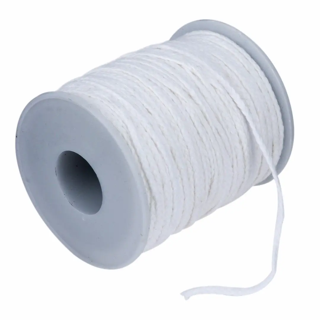 60M/Roll Spool of Cotton Square Braid Candle Wicks Wick Core Candle Making 2