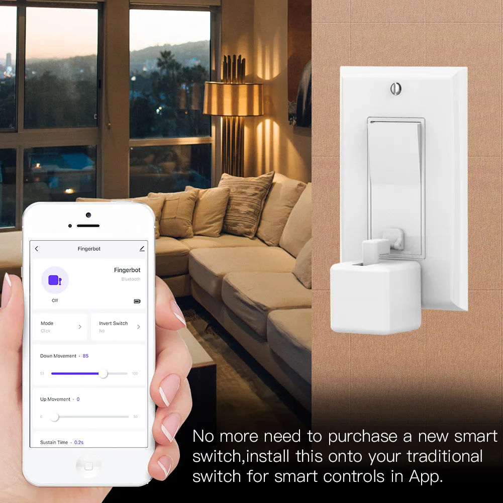 Кнопка управления умным домом Tuya с поддержкой Bluetooth и голосовым управлением через приложение