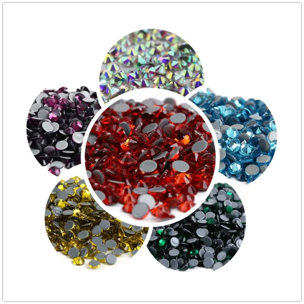 Стразы с плоской задней поверхностью, 40 цветов, стразы горячей фиксации, S16 (3,8 ~ 4,0 мм), стеклянные блестящие аксессуары для швейной ткани, одежды