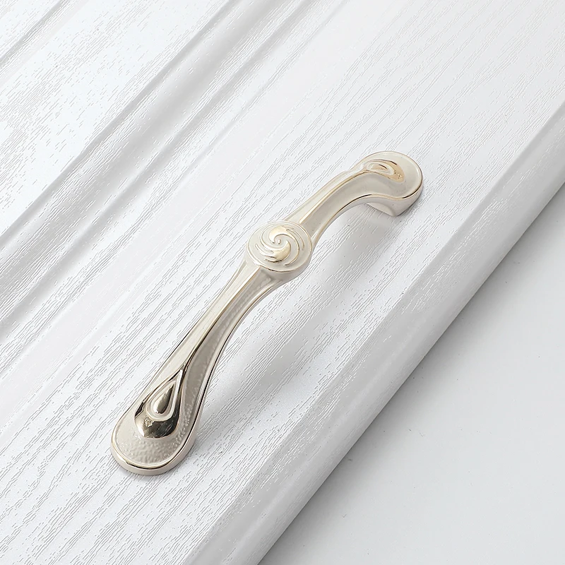 YUTOKO Lvory Weiß Tür Griffe Und Knöpfe Für Schrank Küche Schrank Zink Legierung Möbel Griff Kommode Schublade Schrank Griff – Detail 25