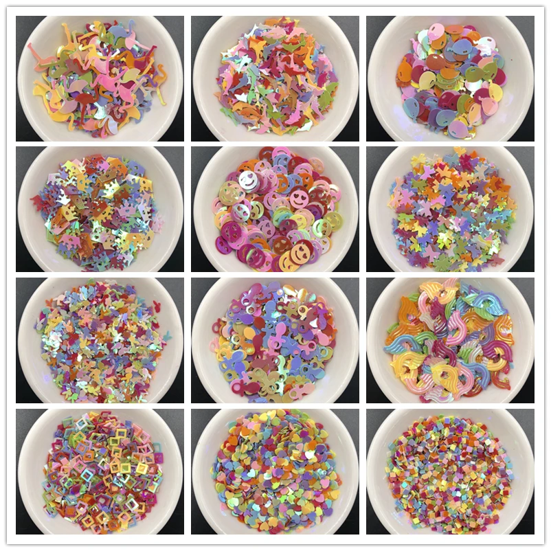 10g/Bag Varies Shape  Pvc Sequins Crafts DIY Sewing Paillettes Nails Arts Manicure Sequin Wedding Decor Lentejuelas Accessories