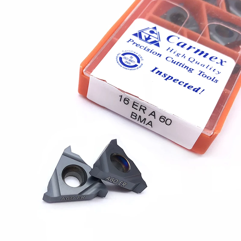 10 Chiếc 16ER 16IR AG55 AG60 A55 A60 G55 G60 BMA Nội Bộ Và Bên Ngoài Ren Dạng, cacbua Dạng CNC Chỉ Dụng Cụ Quay Rau