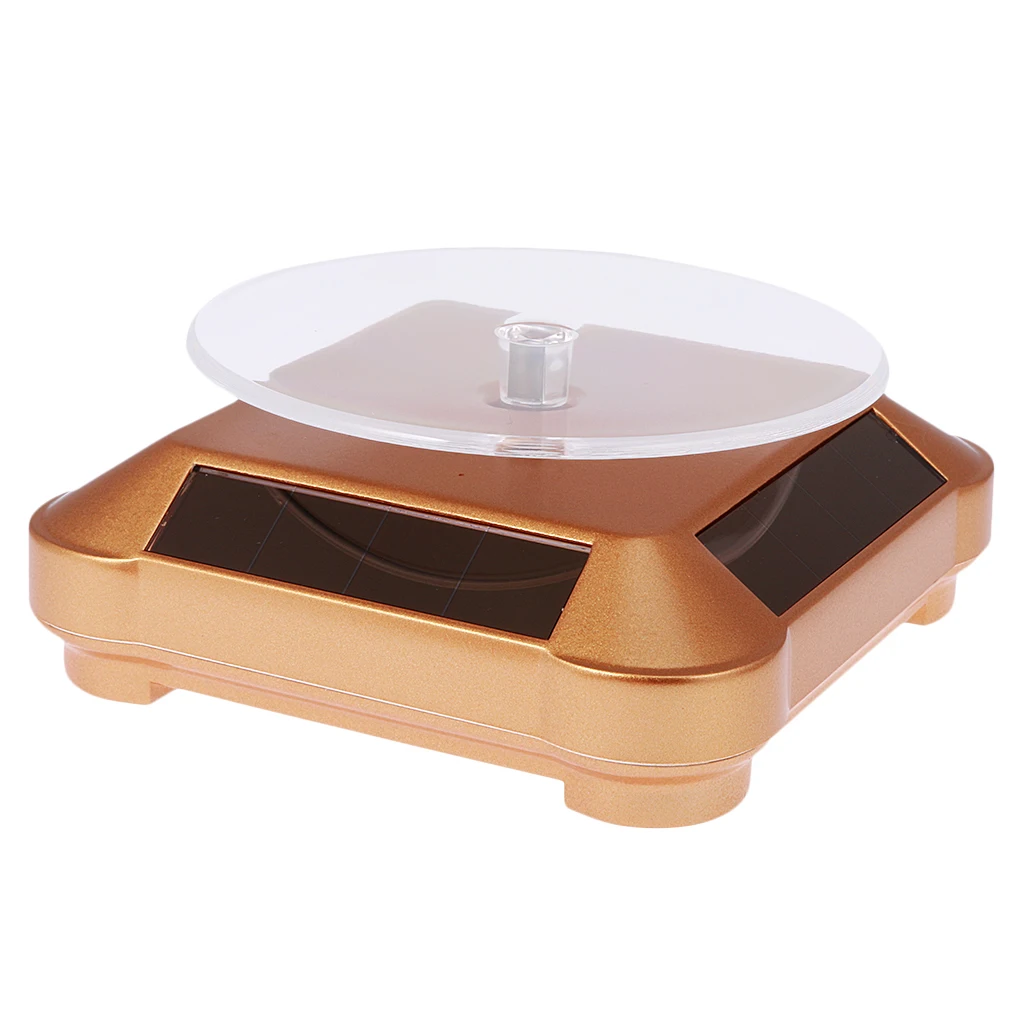 360° Rotating Display Stand Base Rotary Turntable - Solar/Battery Powered, 4 Colors for Choose