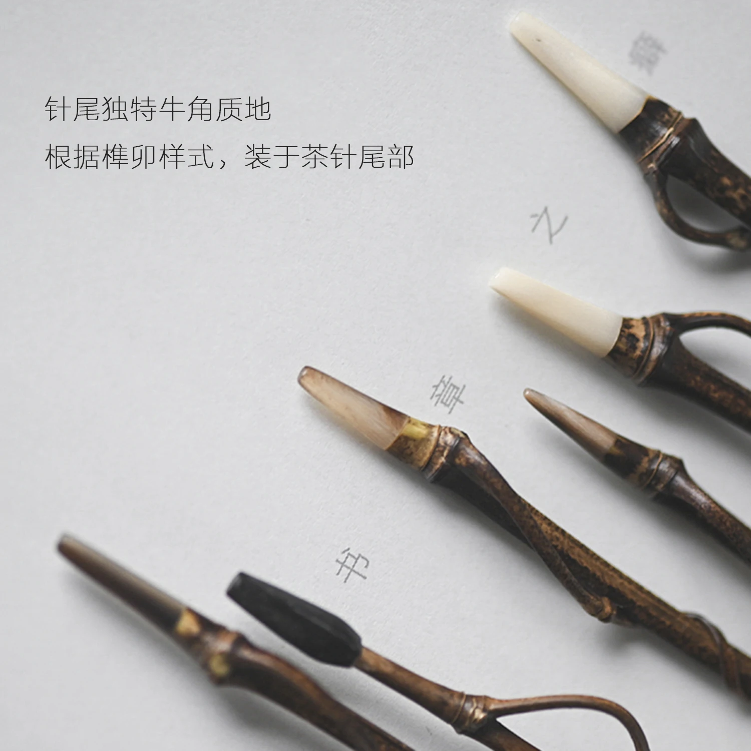 ★of the jingdezhen hand made silver teaspoon ChaBo horn bamboo silver piece of orphan works ChaZhen tea accessories